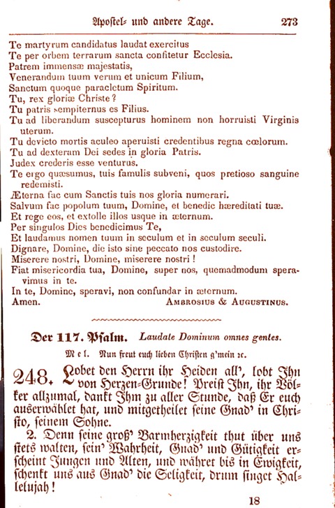 Evangelisch-Lutherisches Gesang-Buch: worin die gebräuchlichsten alten Kirchen-Lieder Dr. M. Lutheri und anderer reinen lehrer und zeugen Gottes, zur Befoerderung der wahren ... (2. verm. Aus.) page 274