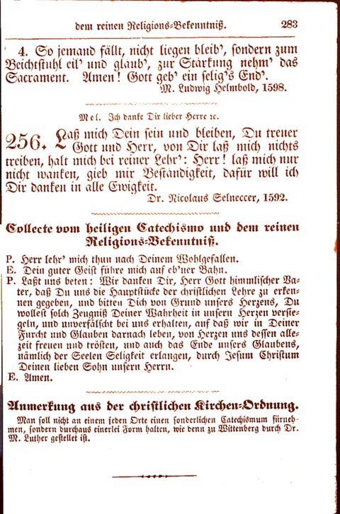 Evangelisch-Lutherisches Gesang-Buch: worin die gebräuchlichsten alten Kirchen-Lieder Dr. M. Lutheri und anderer reinen lehrer und zeugen Gottes, zur Befoerderung der wahren ... (2. verm. Aus.) page 284