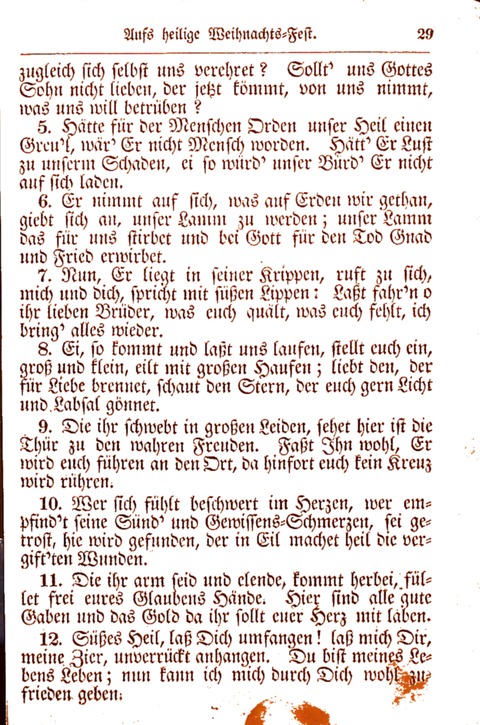 Evangelisch-Lutherisches Gesang-Buch: worin die gebräuchlichsten alten Kirchen-Lieder Dr. M. Lutheri und anderer reinen lehrer und zeugen Gottes, zur Befoerderung der wahren ... (2. verm. Aus.) page 29