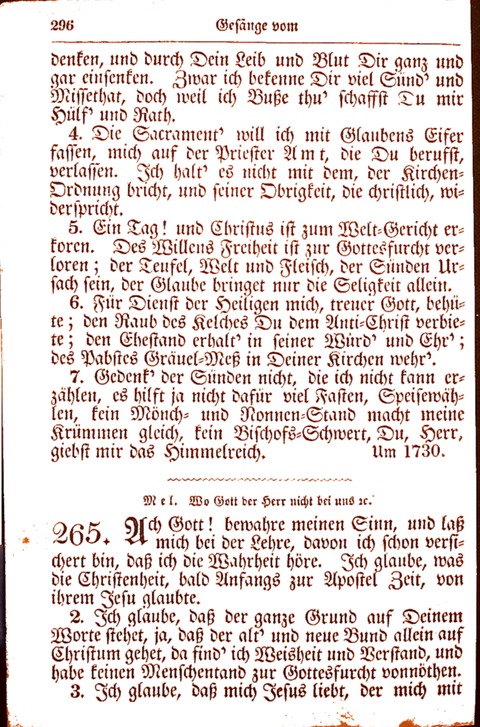 Evangelisch-Lutherisches Gesang-Buch: worin die gebräuchlichsten alten Kirchen-Lieder Dr. M. Lutheri und anderer reinen lehrer und zeugen Gottes, zur Befoerderung der wahren ... (2. verm. Aus.) page 297