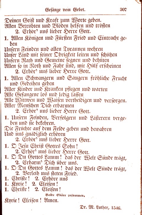 Evangelisch-Lutherisches Gesang-Buch: worin die gebräuchlichsten alten Kirchen-Lieder Dr. M. Lutheri und anderer reinen lehrer und zeugen Gottes, zur Befoerderung der wahren ... (2. verm. Aus.) page 308