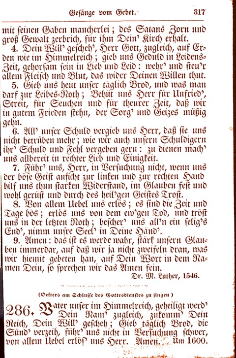 Evangelisch-Lutherisches Gesang-Buch: worin die gebräuchlichsten alten Kirchen-Lieder Dr. M. Lutheri und anderer reinen lehrer und zeugen Gottes, zur Befoerderung der wahren ... (2. verm. Aus.) page 318