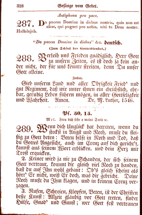 Evangelisch-Lutherisches Gesang-Buch: worin die gebräuchlichsten alten Kirchen-Lieder Dr. M. Lutheri und anderer reinen lehrer und zeugen Gottes, zur Befoerderung der wahren ... (2. verm. Aus.) page 319