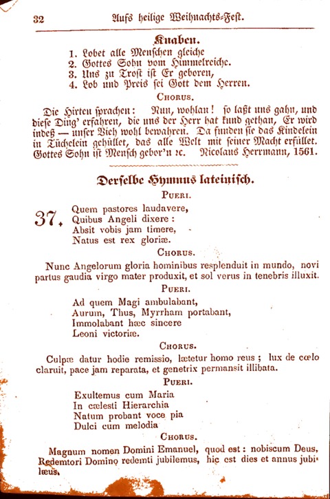 Evangelisch-Lutherisches Gesang-Buch: worin die gebräuchlichsten alten Kirchen-Lieder Dr. M. Lutheri und anderer reinen lehrer und zeugen Gottes, zur Befoerderung der wahren ... (2. verm. Aus.) page 32