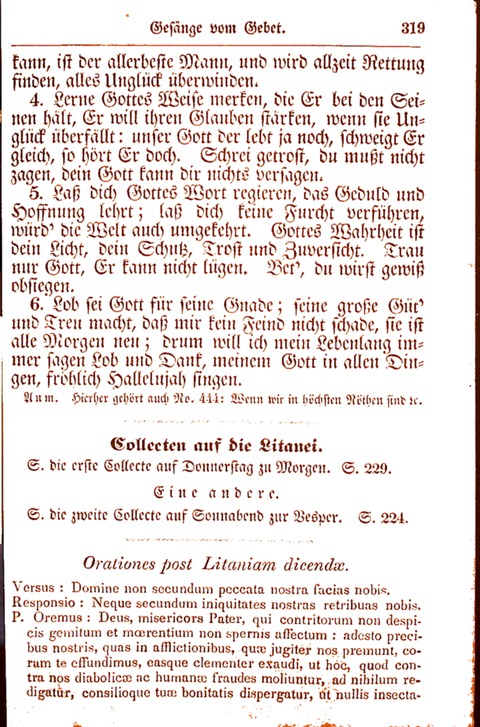 Evangelisch-Lutherisches Gesang-Buch: worin die gebräuchlichsten alten Kirchen-Lieder Dr. M. Lutheri und anderer reinen lehrer und zeugen Gottes, zur Befoerderung der wahren ... (2. verm. Aus.) page 320