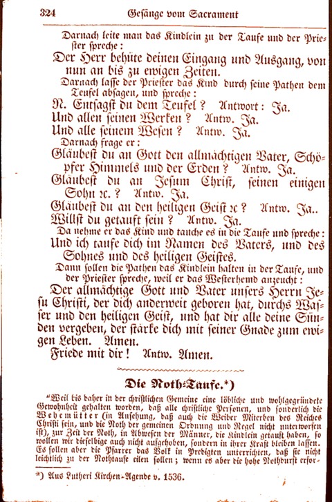 Evangelisch-Lutherisches Gesang-Buch: worin die gebräuchlichsten alten Kirchen-Lieder Dr. M. Lutheri und anderer reinen lehrer und zeugen Gottes, zur Befoerderung der wahren ... (2. verm. Aus.) page 325