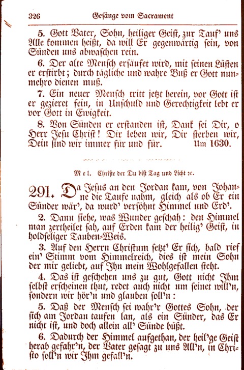 Evangelisch-Lutherisches Gesang-Buch: worin die gebräuchlichsten alten Kirchen-Lieder Dr. M. Lutheri und anderer reinen lehrer und zeugen Gottes, zur Befoerderung der wahren ... (2. verm. Aus.) page 327