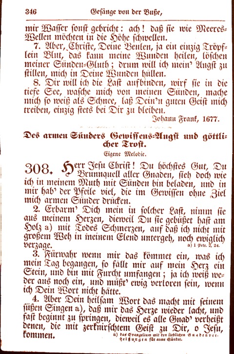 Evangelisch-Lutherisches Gesang-Buch: worin die gebräuchlichsten alten Kirchen-Lieder Dr. M. Lutheri und anderer reinen lehrer und zeugen Gottes, zur Befoerderung der wahren ... (2. verm. Aus.) page 347