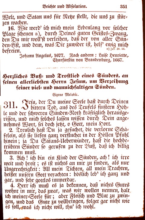 Evangelisch-Lutherisches Gesang-Buch: worin die gebräuchlichsten alten Kirchen-Lieder Dr. M. Lutheri und anderer reinen lehrer und zeugen Gottes, zur Befoerderung der wahren ... (2. verm. Aus.) page 352