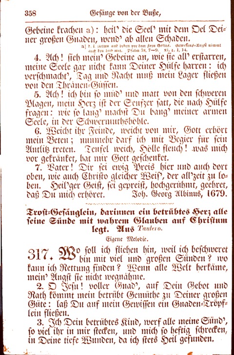 Evangelisch-Lutherisches Gesang-Buch: worin die gebräuchlichsten alten Kirchen-Lieder Dr. M. Lutheri und anderer reinen lehrer und zeugen Gottes, zur Befoerderung der wahren ... (2. verm. Aus.) page 359