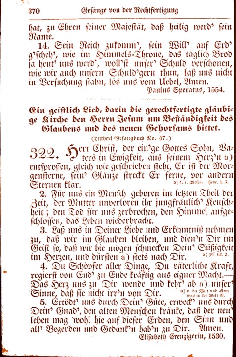 Evangelisch-Lutherisches Gesang-Buch: worin die gebräuchlichsten alten Kirchen-Lieder Dr. M. Lutheri und anderer reinen lehrer und zeugen Gottes, zur Befoerderung der wahren ... (2. verm. Aus.) page 371