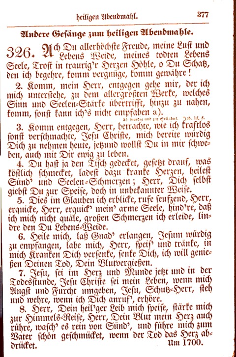 Evangelisch-Lutherisches Gesang-Buch: worin die gebräuchlichsten alten Kirchen-Lieder Dr. M. Lutheri und anderer reinen lehrer und zeugen Gottes, zur Befoerderung der wahren ... (2. verm. Aus.) page 378