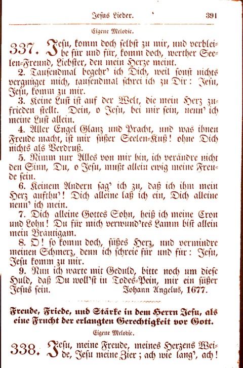 Evangelisch-Lutherisches Gesang-Buch: worin die gebräuchlichsten alten Kirchen-Lieder Dr. M. Lutheri und anderer reinen lehrer und zeugen Gottes, zur Befoerderung der wahren ... (2. verm. Aus.) page 392