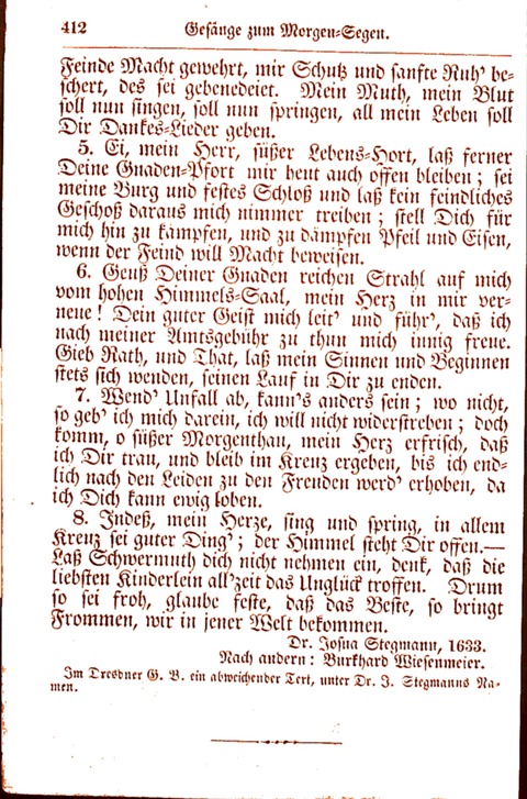 Evangelisch-Lutherisches Gesang-Buch: worin die gebräuchlichsten alten Kirchen-Lieder Dr. M. Lutheri und anderer reinen lehrer und zeugen Gottes, zur Befoerderung der wahren ... (2. verm. Aus.) page 413