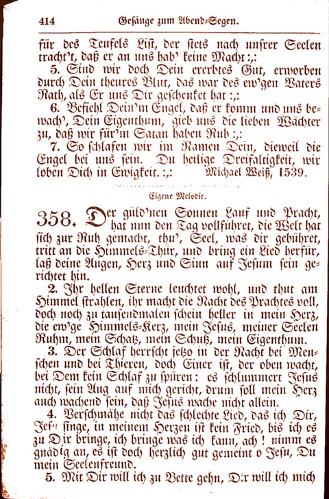 Evangelisch-Lutherisches Gesang-Buch: worin die gebräuchlichsten alten Kirchen-Lieder Dr. M. Lutheri und anderer reinen lehrer und zeugen Gottes, zur Befoerderung der wahren ... (2. verm. Aus.) page 415