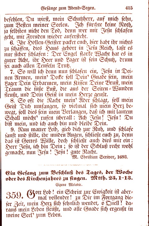 Evangelisch-Lutherisches Gesang-Buch: worin die gebräuchlichsten alten Kirchen-Lieder Dr. M. Lutheri und anderer reinen lehrer und zeugen Gottes, zur Befoerderung der wahren ... (2. verm. Aus.) page 416