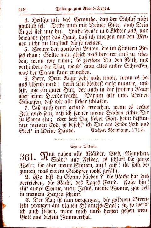 Evangelisch-Lutherisches Gesang-Buch: worin die gebräuchlichsten alten Kirchen-Lieder Dr. M. Lutheri und anderer reinen lehrer und zeugen Gottes, zur Befoerderung der wahren ... (2. verm. Aus.) page 419