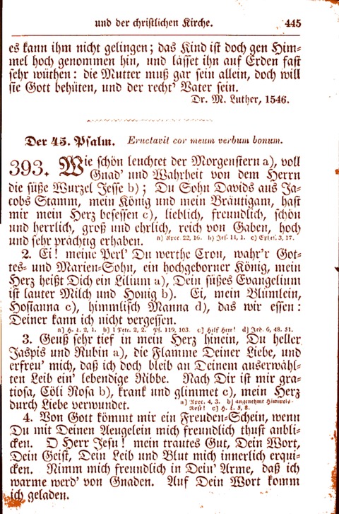 Evangelisch-Lutherisches Gesang-Buch: worin die gebräuchlichsten alten Kirchen-Lieder Dr. M. Lutheri und anderer reinen lehrer und zeugen Gottes, zur Befoerderung der wahren ... (2. verm. Aus.) page 446