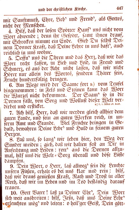 Evangelisch-Lutherisches Gesang-Buch: worin die gebräuchlichsten alten Kirchen-Lieder Dr. M. Lutheri und anderer reinen lehrer und zeugen Gottes, zur Befoerderung der wahren ... (2. verm. Aus.) page 448