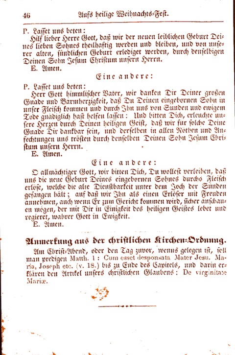 Evangelisch-Lutherisches Gesang-Buch: worin die gebräuchlichsten alten Kirchen-Lieder Dr. M. Lutheri und anderer reinen lehrer und zeugen Gottes, zur Befoerderung der wahren ... (2. verm. Aus.) page 46