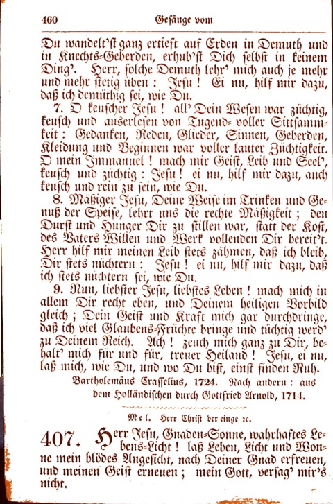 Evangelisch-Lutherisches Gesang-Buch: worin die gebräuchlichsten alten Kirchen-Lieder Dr. M. Lutheri und anderer reinen lehrer und zeugen Gottes, zur Befoerderung der wahren ... (2. verm. Aus.) page 461