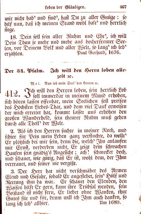 Evangelisch-Lutherisches Gesang-Buch: worin die gebräuchlichsten alten Kirchen-Lieder Dr. M. Lutheri und anderer reinen lehrer und zeugen Gottes, zur Befoerderung der wahren ... (2. verm. Aus.) page 468