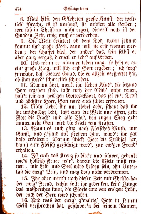 Evangelisch-Lutherisches Gesang-Buch: worin die gebräuchlichsten alten Kirchen-Lieder Dr. M. Lutheri und anderer reinen lehrer und zeugen Gottes, zur Befoerderung der wahren ... (2. verm. Aus.) page 475