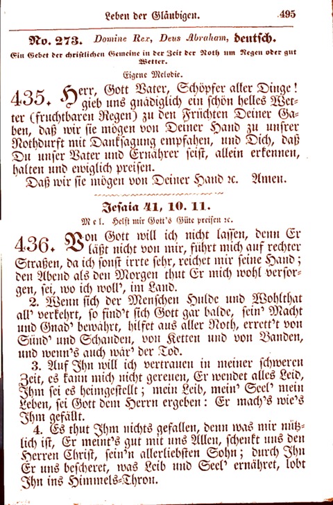 Evangelisch-Lutherisches Gesang-Buch: worin die gebräuchlichsten alten Kirchen-Lieder Dr. M. Lutheri und anderer reinen lehrer und zeugen Gottes, zur Befoerderung der wahren ... (2. verm. Aus.) page 496