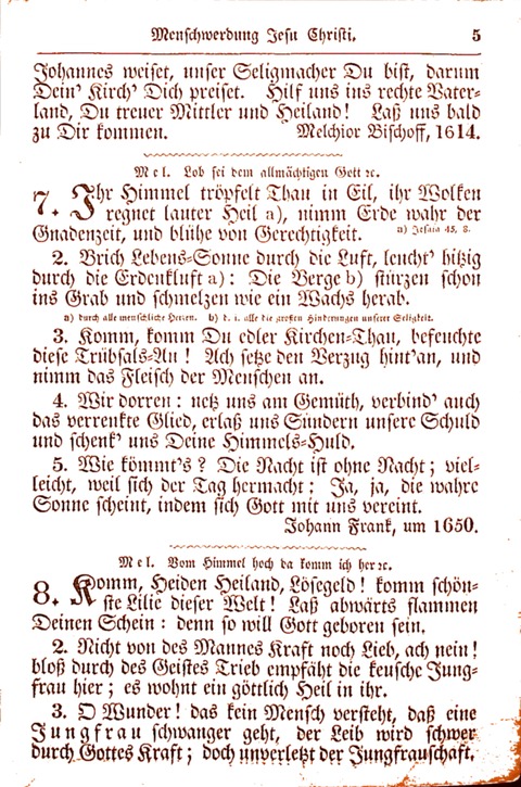 Evangelisch-Lutherisches Gesang-Buch: worin die gebräuchlichsten alten Kirchen-Lieder Dr. M. Lutheri und anderer reinen lehrer und zeugen Gottes, zur Befoerderung der wahren ... (2. verm. Aus.) page 5