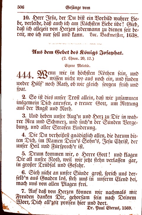 Evangelisch-Lutherisches Gesang-Buch: worin die gebräuchlichsten alten Kirchen-Lieder Dr. M. Lutheri und anderer reinen lehrer und zeugen Gottes, zur Befoerderung der wahren ... (2. verm. Aus.) page 507