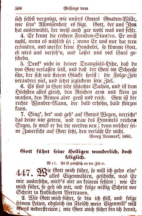 Evangelisch-Lutherisches Gesang-Buch: worin die gebräuchlichsten alten Kirchen-Lieder Dr. M. Lutheri und anderer reinen lehrer und zeugen Gottes, zur Befoerderung der wahren ... (2. verm. Aus.) page 509