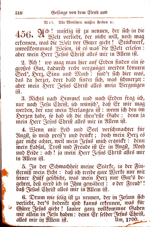 Evangelisch-Lutherisches Gesang-Buch: worin die gebräuchlichsten alten Kirchen-Lieder Dr. M. Lutheri und anderer reinen lehrer und zeugen Gottes, zur Befoerderung der wahren ... (2. verm. Aus.) page 519