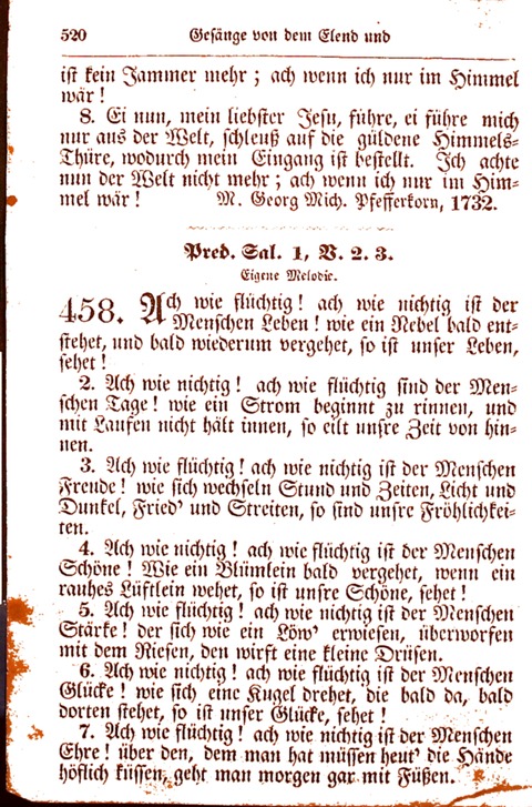 Evangelisch-Lutherisches Gesang-Buch: worin die gebräuchlichsten alten Kirchen-Lieder Dr. M. Lutheri und anderer reinen lehrer und zeugen Gottes, zur Befoerderung der wahren ... (2. verm. Aus.) page 521