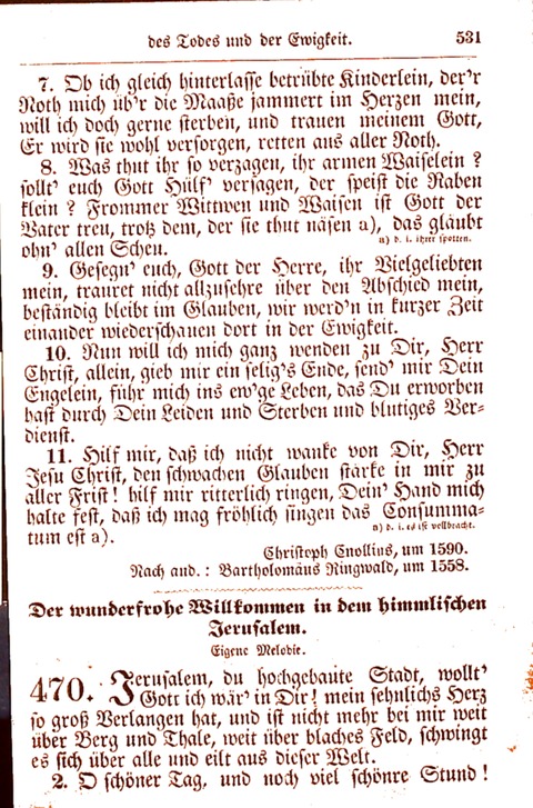 Evangelisch-Lutherisches Gesang-Buch: worin die gebräuchlichsten alten Kirchen-Lieder Dr. M. Lutheri und anderer reinen lehrer und zeugen Gottes, zur Befoerderung der wahren ... (2. verm. Aus.) page 532