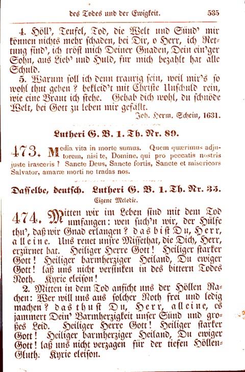 Evangelisch-Lutherisches Gesang-Buch: worin die gebräuchlichsten alten Kirchen-Lieder Dr. M. Lutheri und anderer reinen lehrer und zeugen Gottes, zur Befoerderung der wahren ... (2. verm. Aus.) page 536