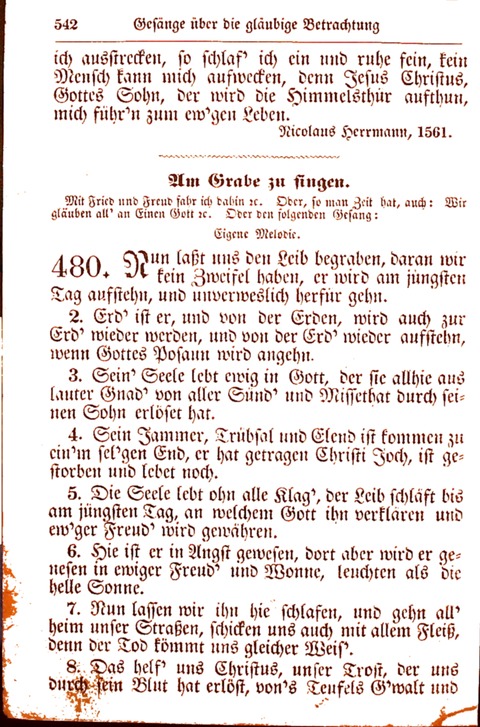 Evangelisch-Lutherisches Gesang-Buch: worin die gebräuchlichsten alten Kirchen-Lieder Dr. M. Lutheri und anderer reinen lehrer und zeugen Gottes, zur Befoerderung der wahren ... (2. verm. Aus.) page 543