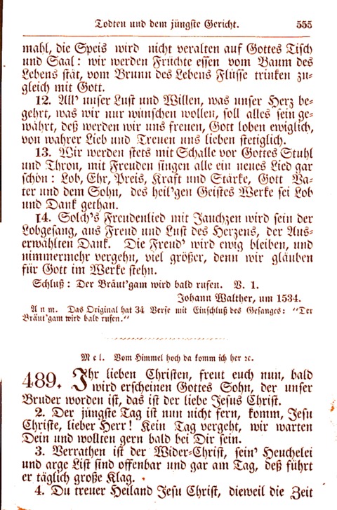 Evangelisch-Lutherisches Gesang-Buch: worin die gebräuchlichsten alten Kirchen-Lieder Dr. M. Lutheri und anderer reinen lehrer und zeugen Gottes, zur Befoerderung der wahren ... (2. verm. Aus.) page 556