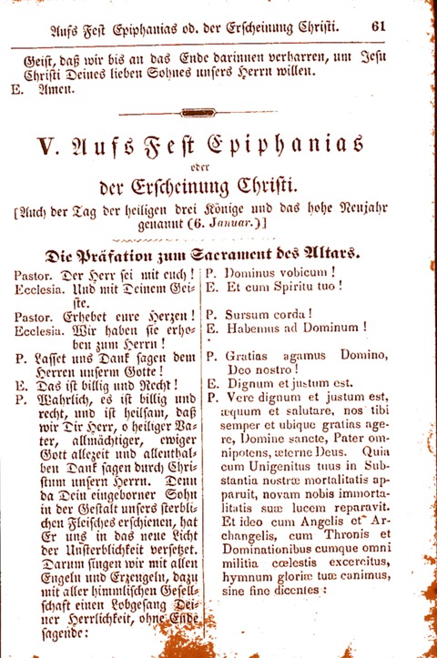 Evangelisch-Lutherisches Gesang-Buch: worin die gebräuchlichsten alten Kirchen-Lieder Dr. M. Lutheri und anderer reinen lehrer und zeugen Gottes, zur Befoerderung der wahren ... (2. verm. Aus.) page 61