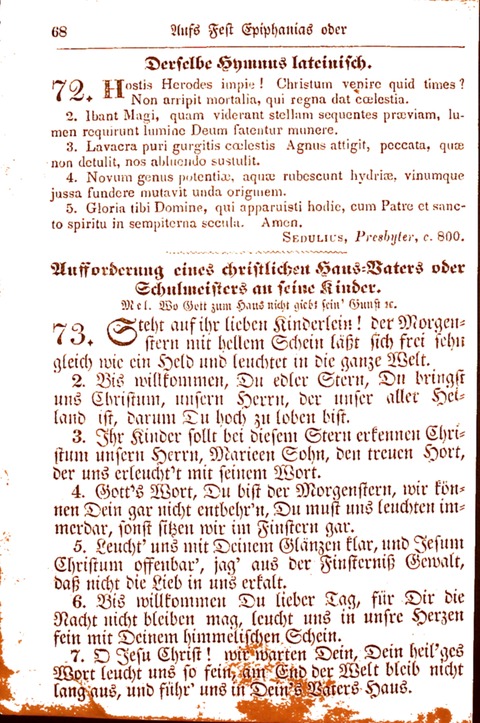 Evangelisch-Lutherisches Gesang-Buch: worin die gebräuchlichsten alten Kirchen-Lieder Dr. M. Lutheri und anderer reinen lehrer und zeugen Gottes, zur Befoerderung der wahren ... (2. verm. Aus.) page 68