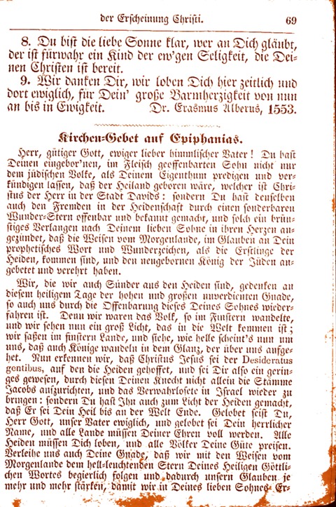 Evangelisch-Lutherisches Gesang-Buch: worin die gebräuchlichsten alten Kirchen-Lieder Dr. M. Lutheri und anderer reinen lehrer und zeugen Gottes, zur Befoerderung der wahren ... (2. verm. Aus.) page 69