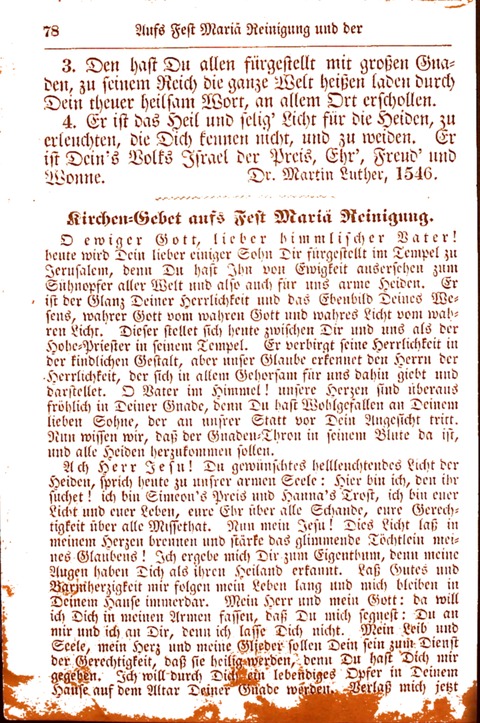 Evangelisch-Lutherisches Gesang-Buch: worin die gebräuchlichsten alten Kirchen-Lieder Dr. M. Lutheri und anderer reinen lehrer und zeugen Gottes, zur Befoerderung der wahren ... (2. verm. Aus.) page 78