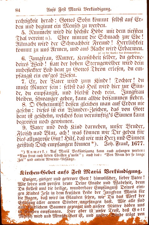 Evangelisch-Lutherisches Gesang-Buch: worin die gebräuchlichsten alten Kirchen-Lieder Dr. M. Lutheri und anderer reinen lehrer und zeugen Gottes, zur Befoerderung der wahren ... (2. verm. Aus.) page 84