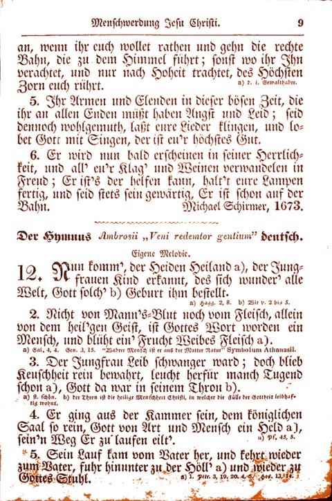 Evangelisch-Lutherisches Gesang-Buch: worin die gebräuchlichsten alten Kirchen-Lieder Dr. M. Lutheri und anderer reinen lehrer und zeugen Gottes, zur Befoerderung der wahren ... (2. verm. Aus.) page 9