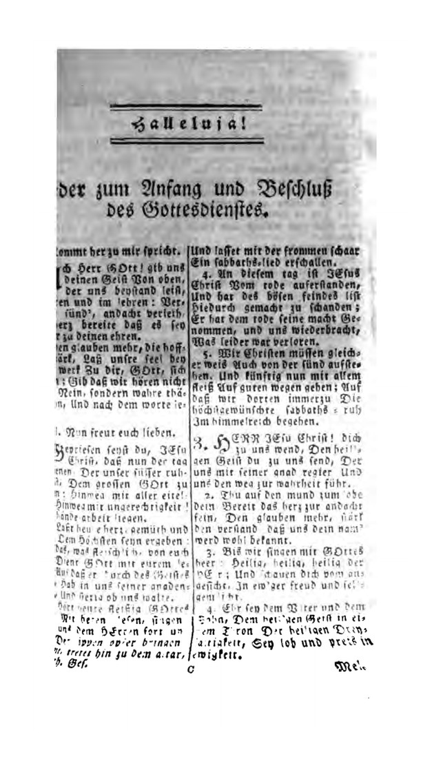 Erbauliche Lieder-Sammlung: zum gottestdienstlichen Gebrauch in den Vereinigten Evangelische-Lutherischen Gemeinen in Pennsylvanien und den benachbarten Staaten (Die Achte verm. ... Aufl.) page 1