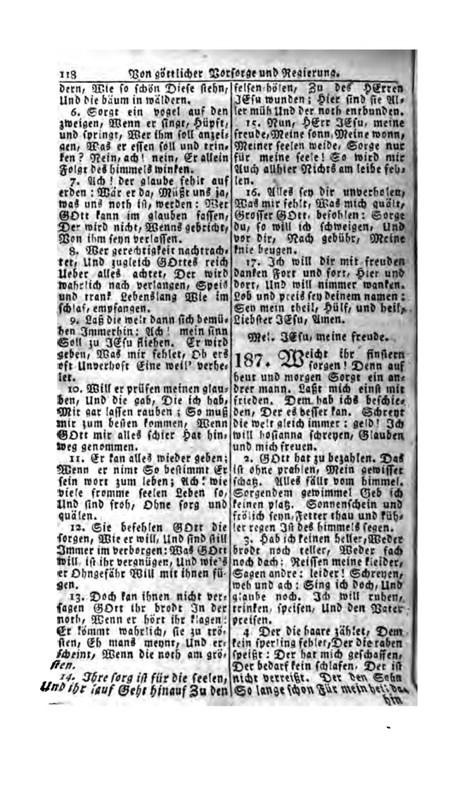 Erbauliche Lieder-Sammlung: zum gottestdienstlichen Gebrauch in den Vereinigten Evangelische-Lutherischen Gemeinen in Pennsylvanien und den benachbarten Staaten (Die Achte verm. ... Aufl.) page 114