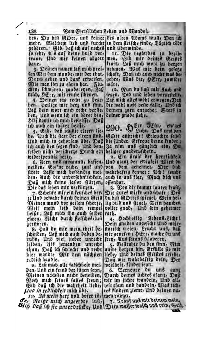 Erbauliche Lieder-Sammlung: zum gottestdienstlichen Gebrauch in den Vereinigten Evangelische-Lutherischen Gemeinen in Pennsylvanien und den benachbarten Staaten (Die Achte verm. ... Aufl.) page 190