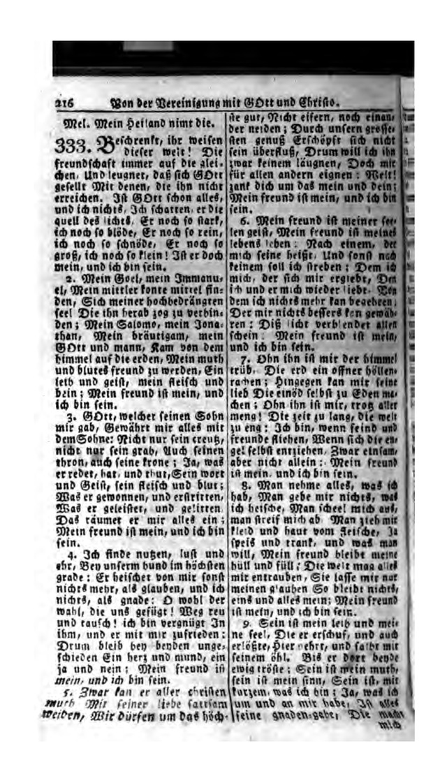 Erbauliche Lieder-Sammlung: zum gottestdienstlichen Gebrauch in den Vereinigten Evangelische-Lutherischen Gemeinen in Pennsylvanien und den benachbarten Staaten (Die Achte verm. ... Aufl.) page 218