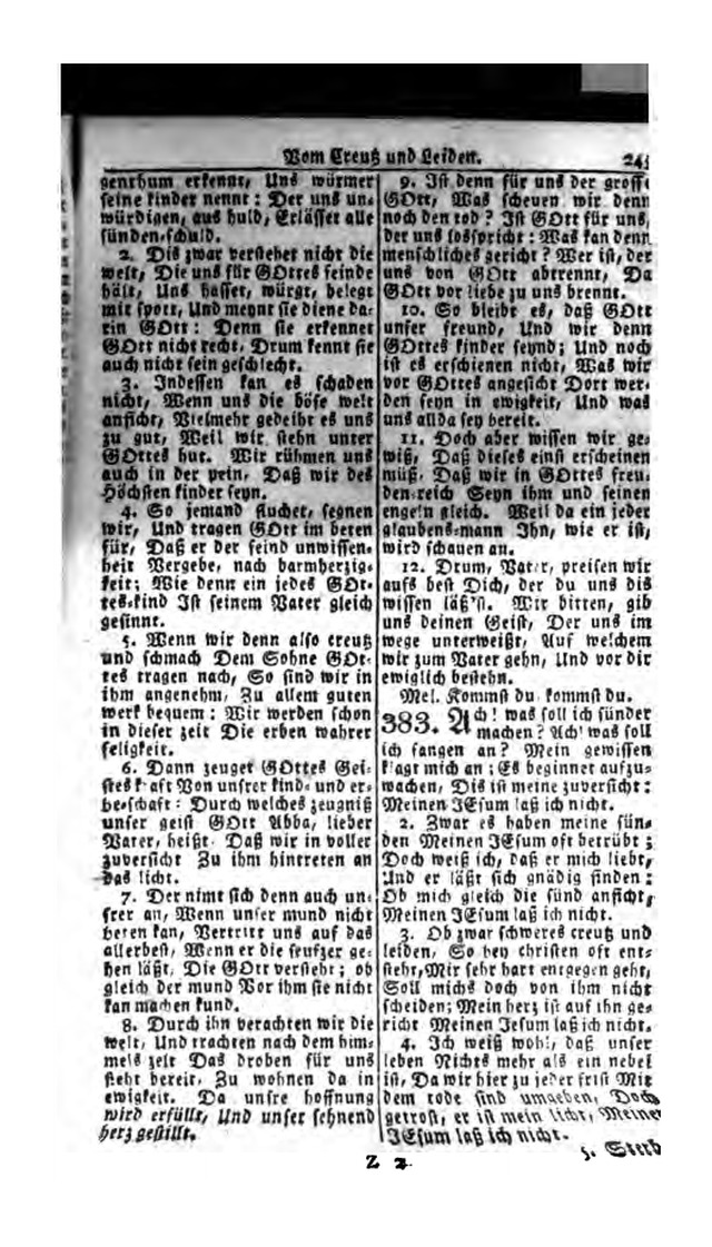 Erbauliche Lieder-Sammlung: zum gottestdienstlichen Gebrauch in den Vereinigten Evangelische-Lutherischen Gemeinen in Pennsylvanien und den benachbarten Staaten (Die Achte verm. ... Aufl.) page 247