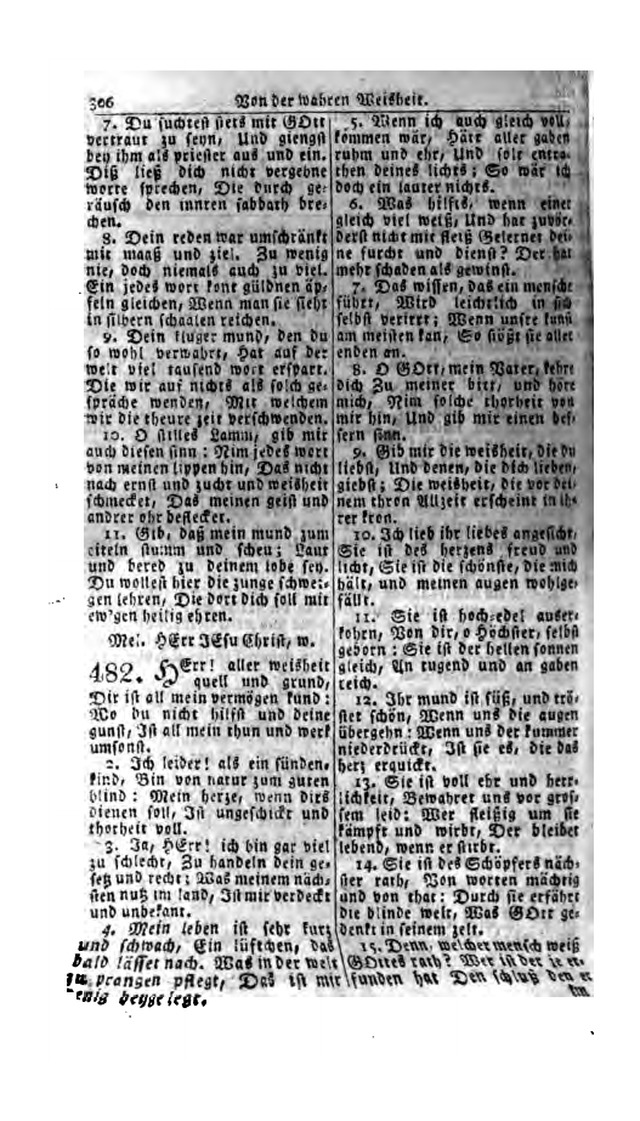 Erbauliche Lieder-Sammlung: zum gottestdienstlichen Gebrauch in den Vereinigten Evangelische-Lutherischen Gemeinen in Pennsylvanien und den benachbarten Staaten (Die Achte verm. ... Aufl.) page 308