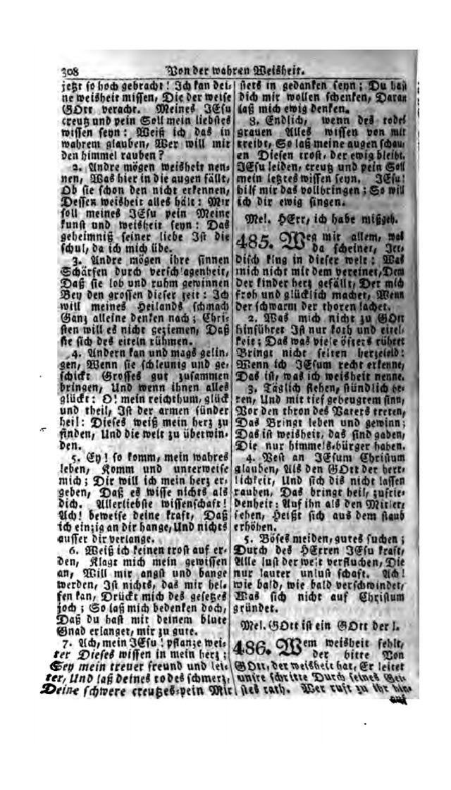 Erbauliche Lieder-Sammlung: zum gottestdienstlichen Gebrauch in den Vereinigten Evangelische-Lutherischen Gemeinen in Pennsylvanien und den benachbarten Staaten (Die Achte verm. ... Aufl.) page 310